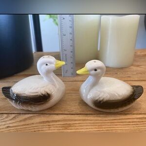 Vintage Ceramic Duck Salt & Pepper Shaker Set • Farmhouse Decor